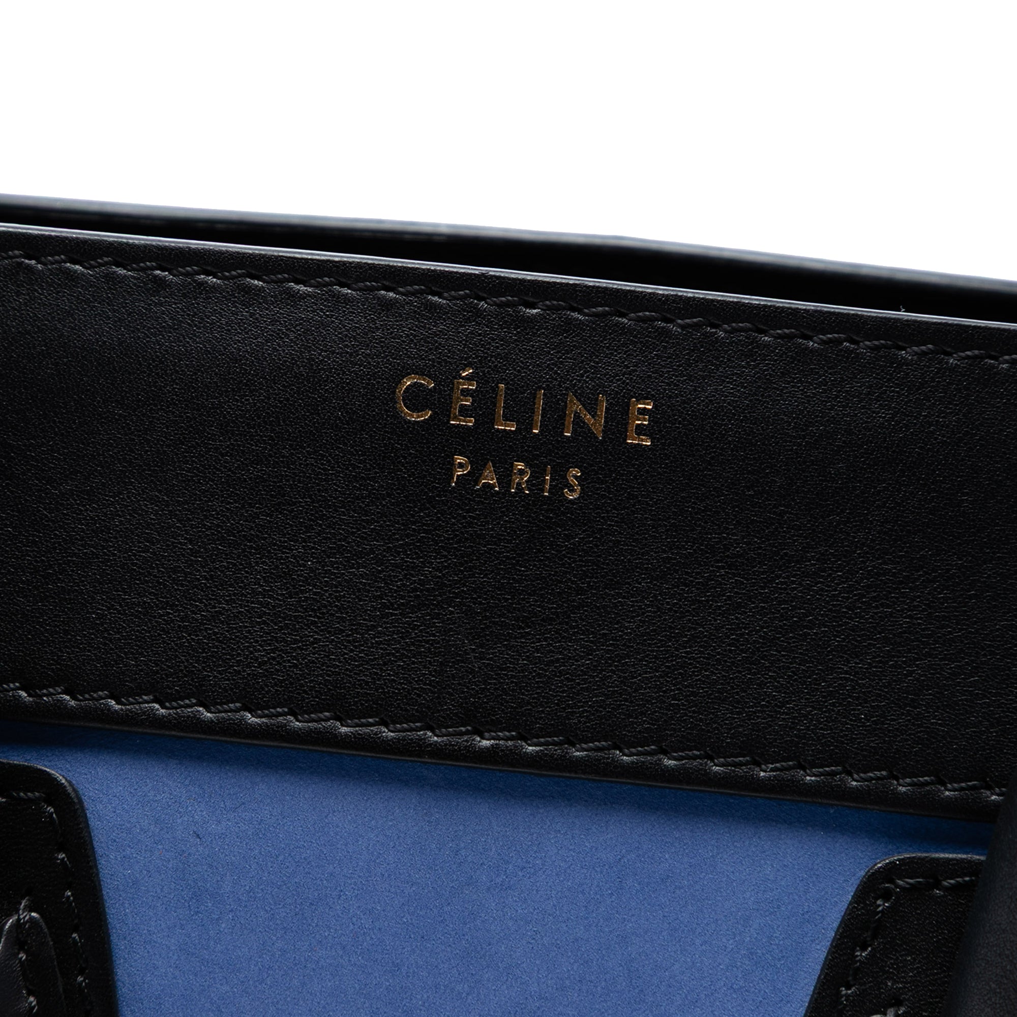 Micro Tricolor Calfskin and Suede Luggage Tote - Image 6