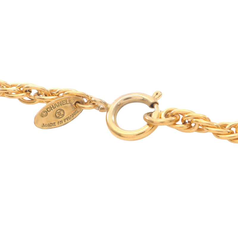 Gold Plated CC Round Pendant Necklace - Image 3