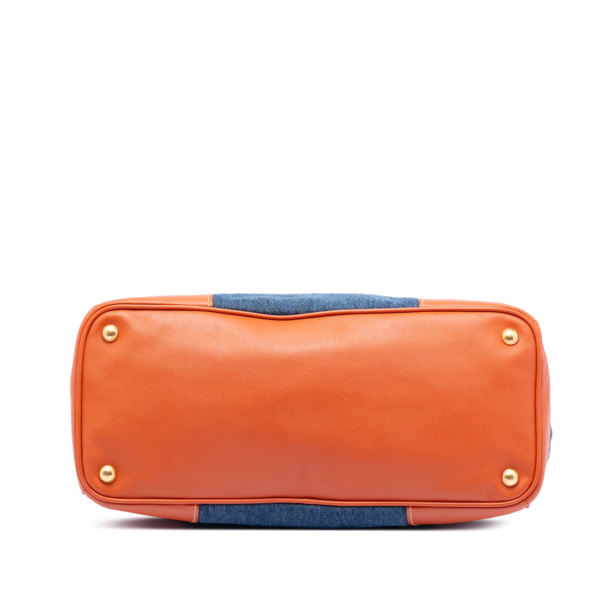 Saffiano Trimmed Denim Handbag - Image 3
