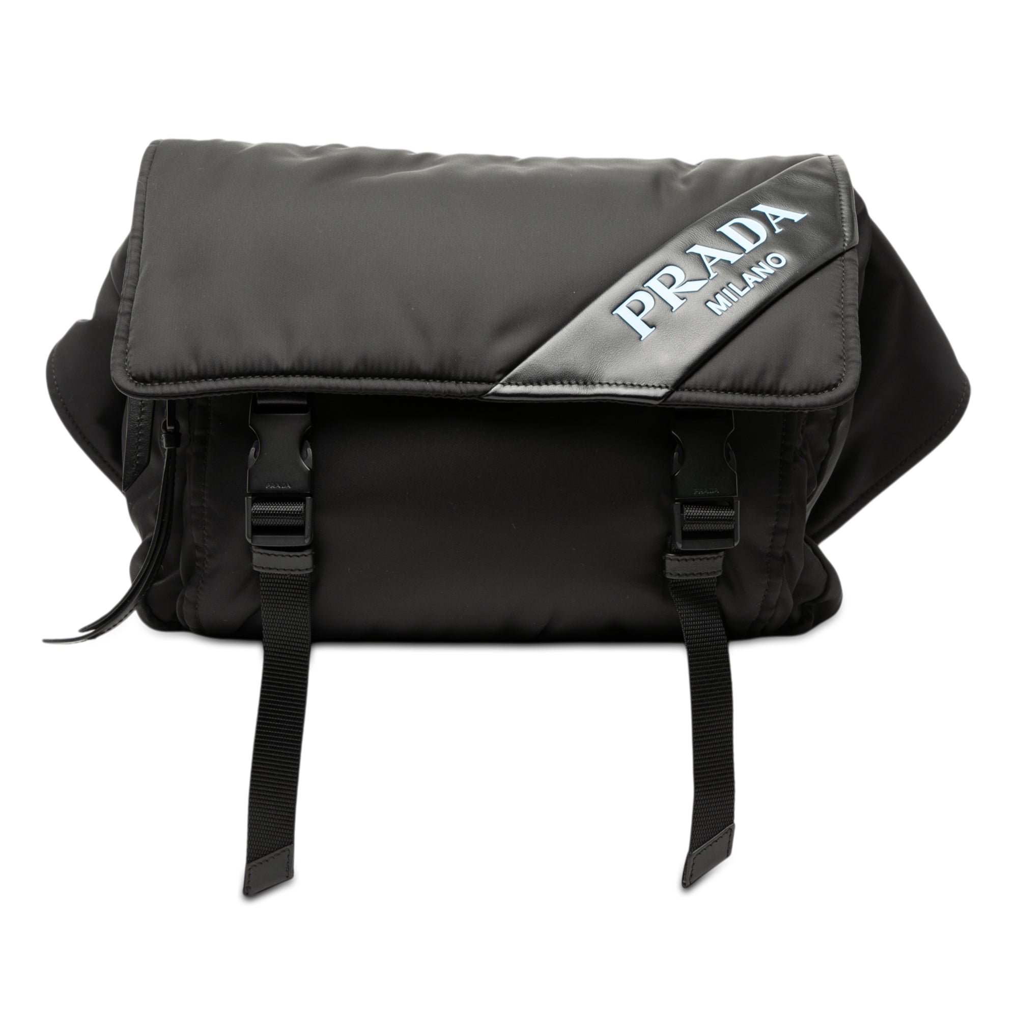 Soft Calf Trimmed Tessuto Double Buckle Belt Bag - Image 1