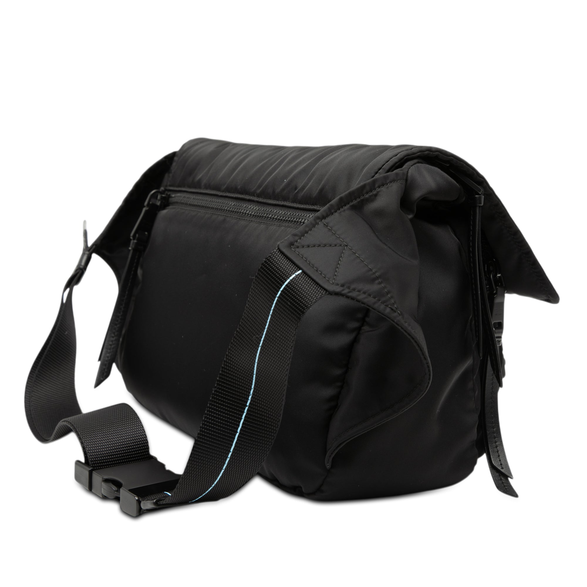 Soft Calf Trimmed Tessuto Double Buckle Belt Bag - Image 2