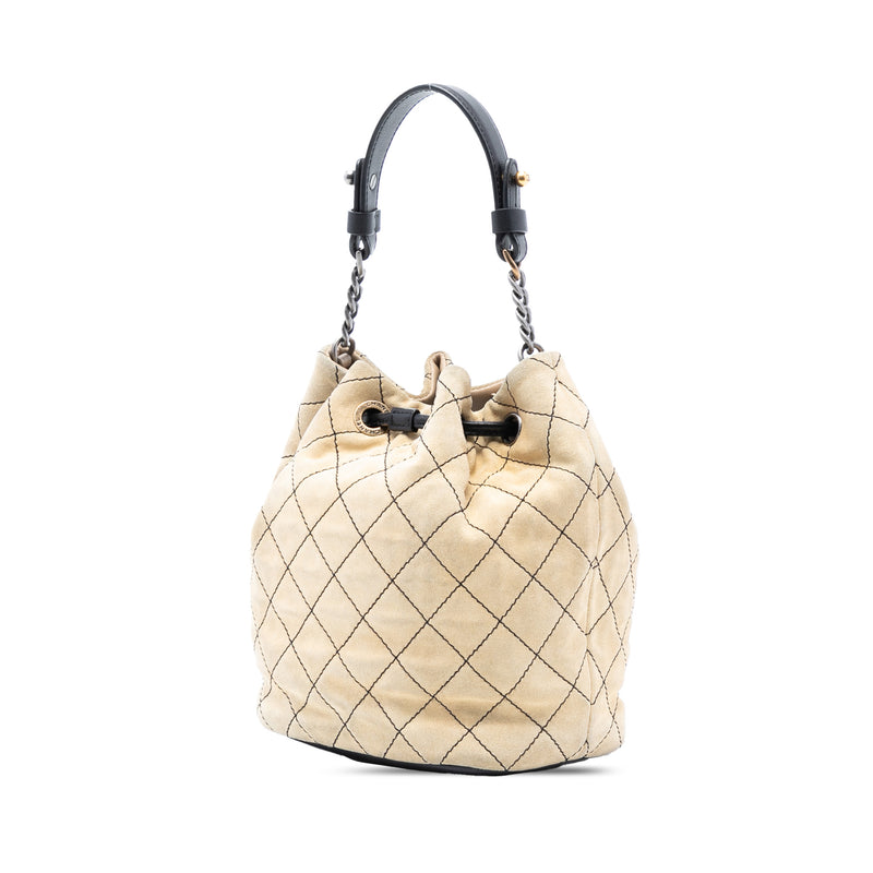 CC Suede Wild Stitch Bucket Bag - Image 2