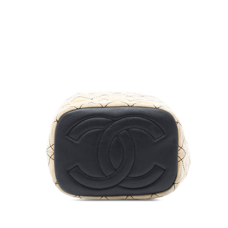 CC Suede Wild Stitch Bucket Bag - Image 3