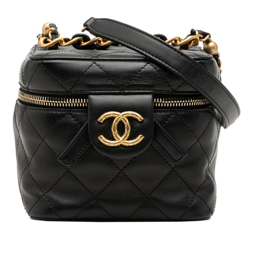CC Quilted Calfskin Vanity Case with Chain - Image 1