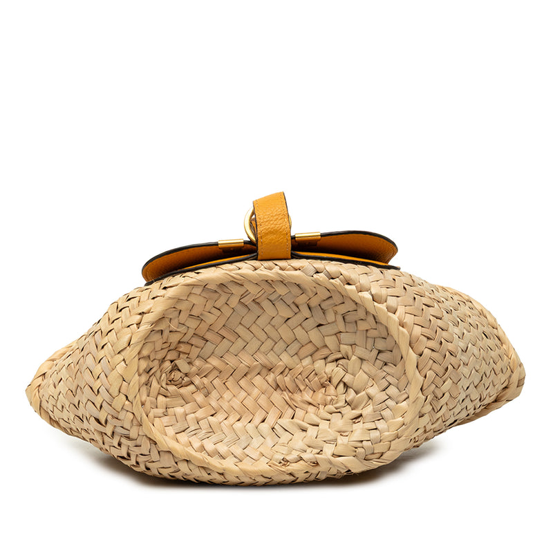Mini Raffia Marcie Basket Satchel - Image 3