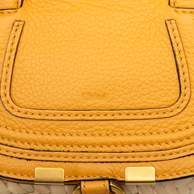 Mini Raffia Marcie Basket Satchel - Image 5