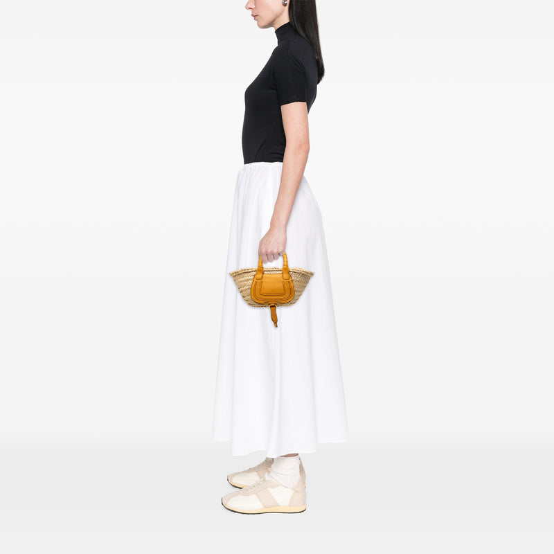Mini Raffia Marcie Basket Satchel - Image 6