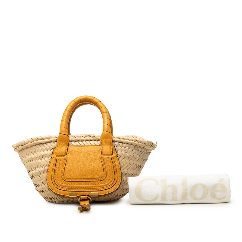 Mini Raffia Marcie Basket Satchel - Image 7