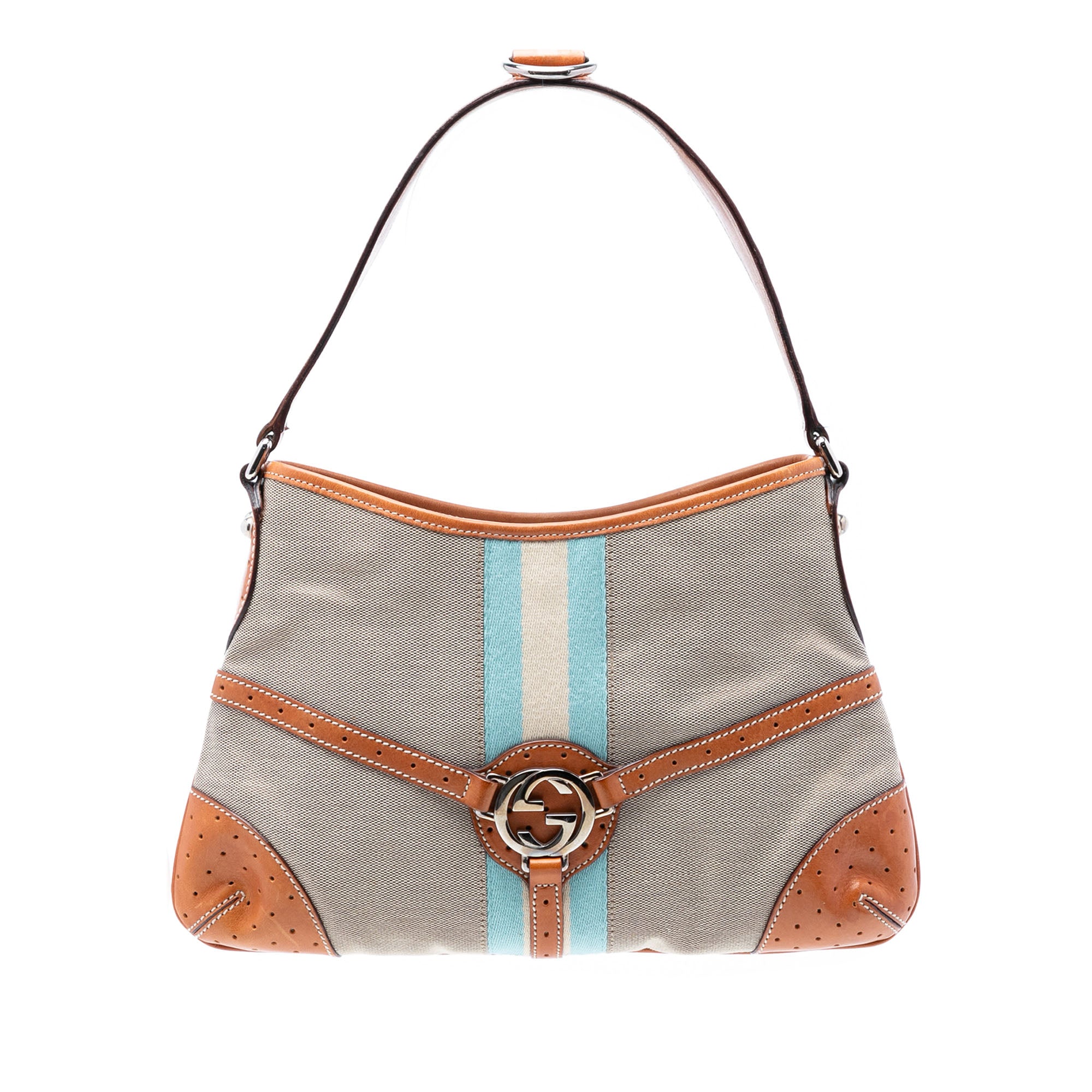 Canvas Web Reins Shoulder Bag - Image 1