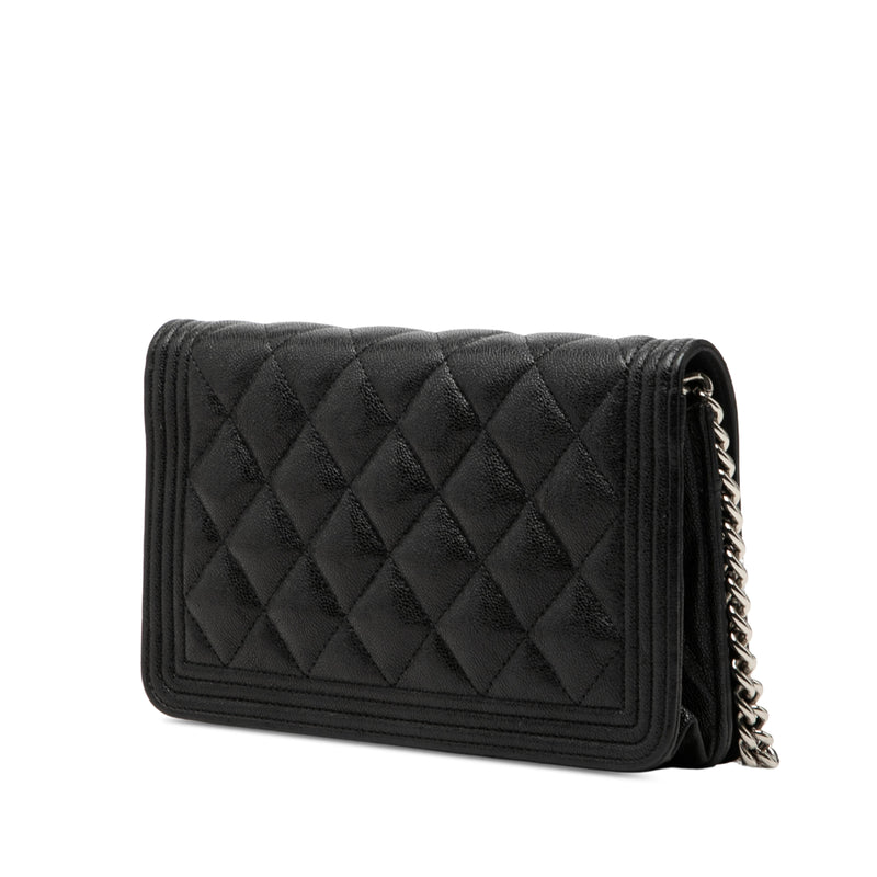 Mini Quilted Caviar Boy Wallet on Chain - Image 2