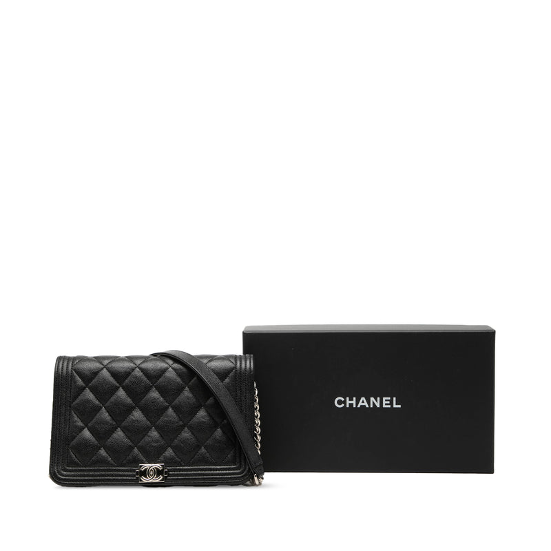 Mini Quilted Caviar Boy Wallet on Chain - Image 8