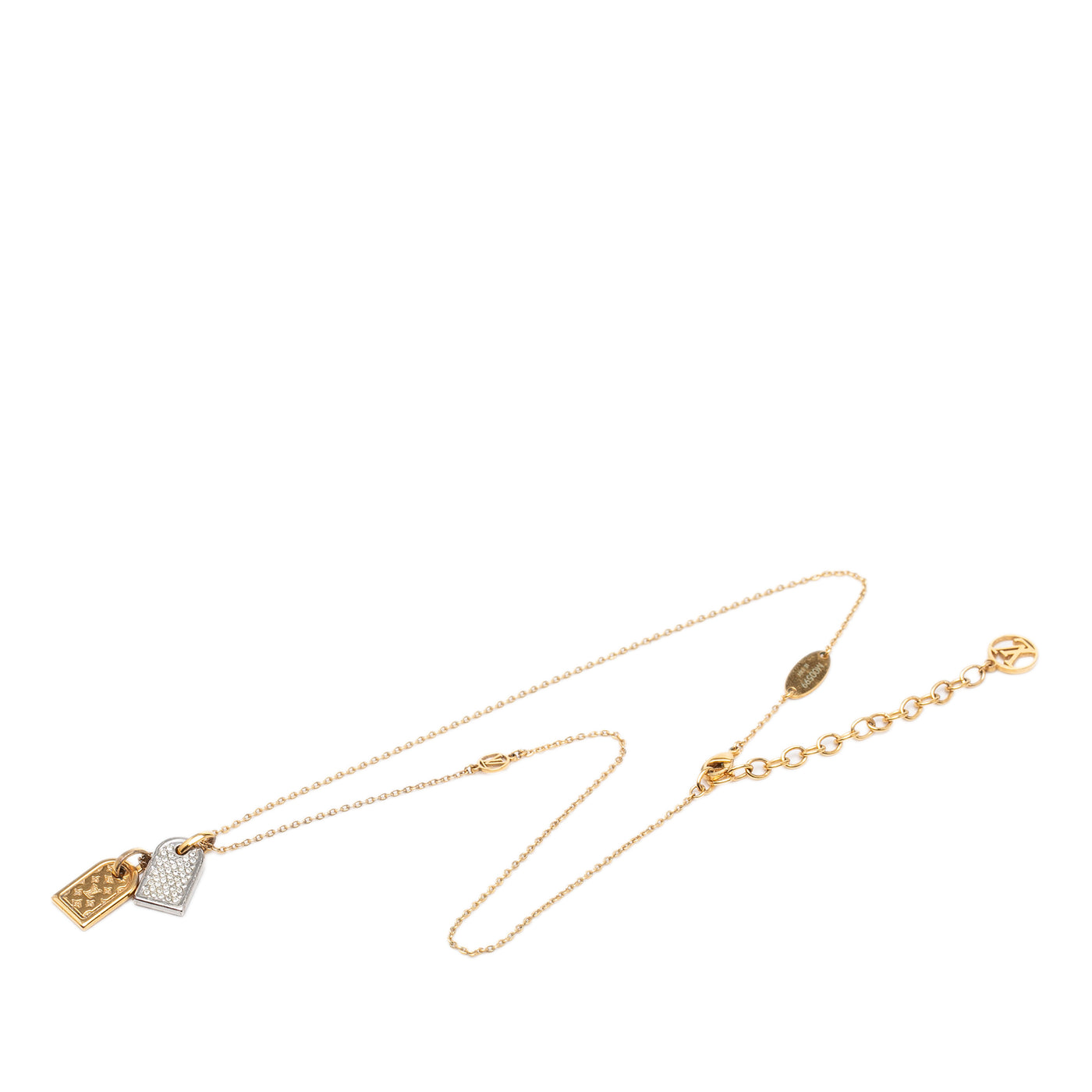Gold Plated Nanogram Pendant Necklace - Image 1