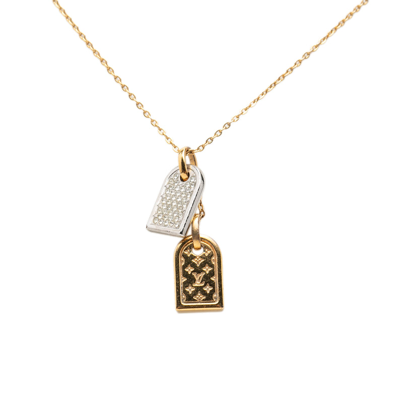 Gold Plated Nanogram Pendant Necklace - Image 2