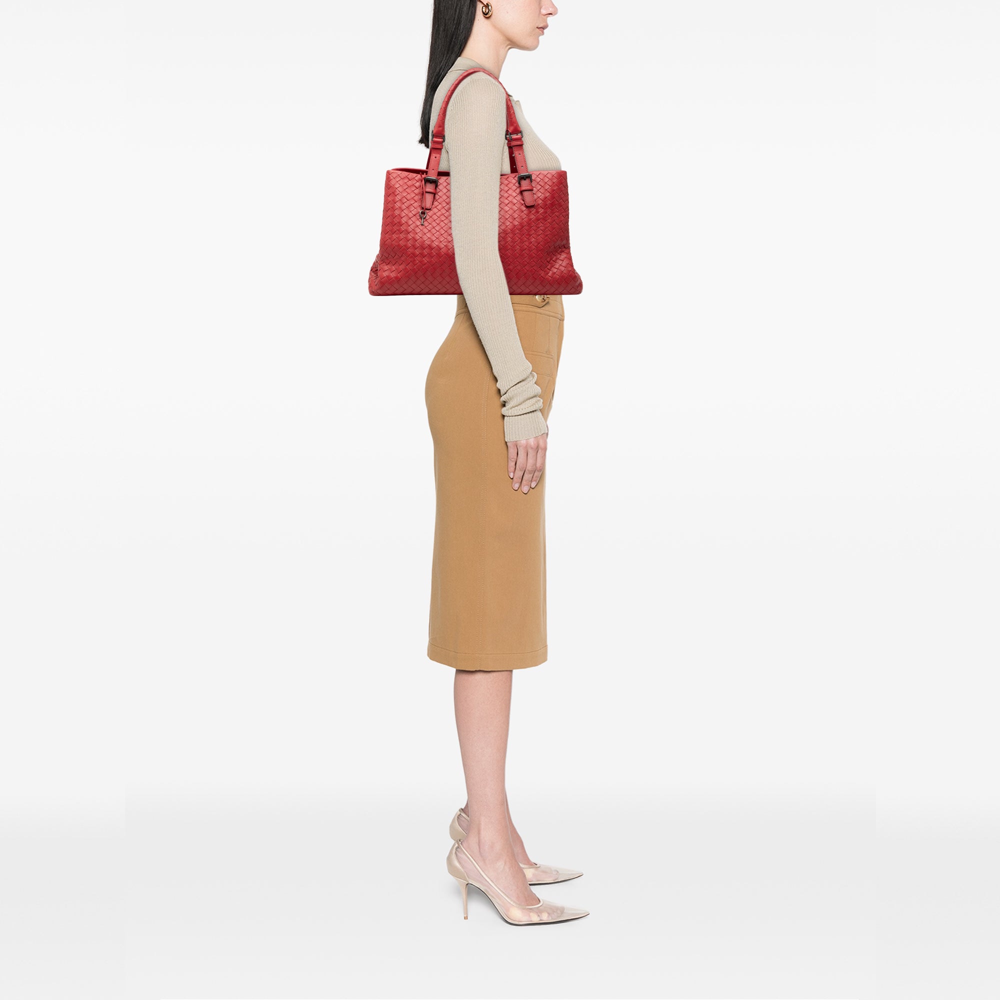 Medium Nappa Intrecciato Roma Tote - Image 7