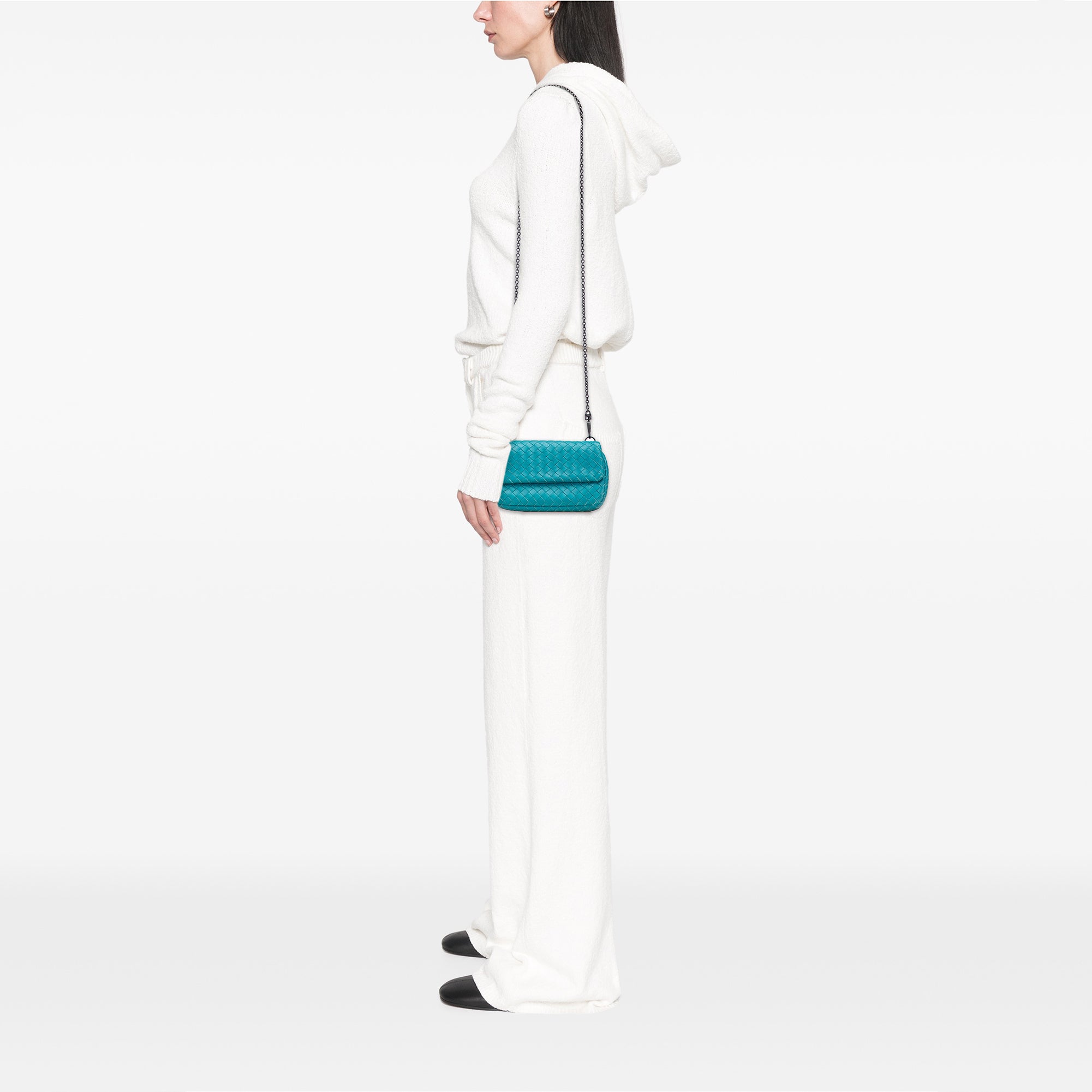 Mini Nappa Intrecciato Expandable Chain Crossbody - Image 10