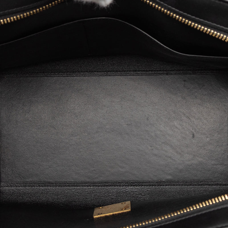 Small Tricolor Leather Trapeze Satchel - Image 4