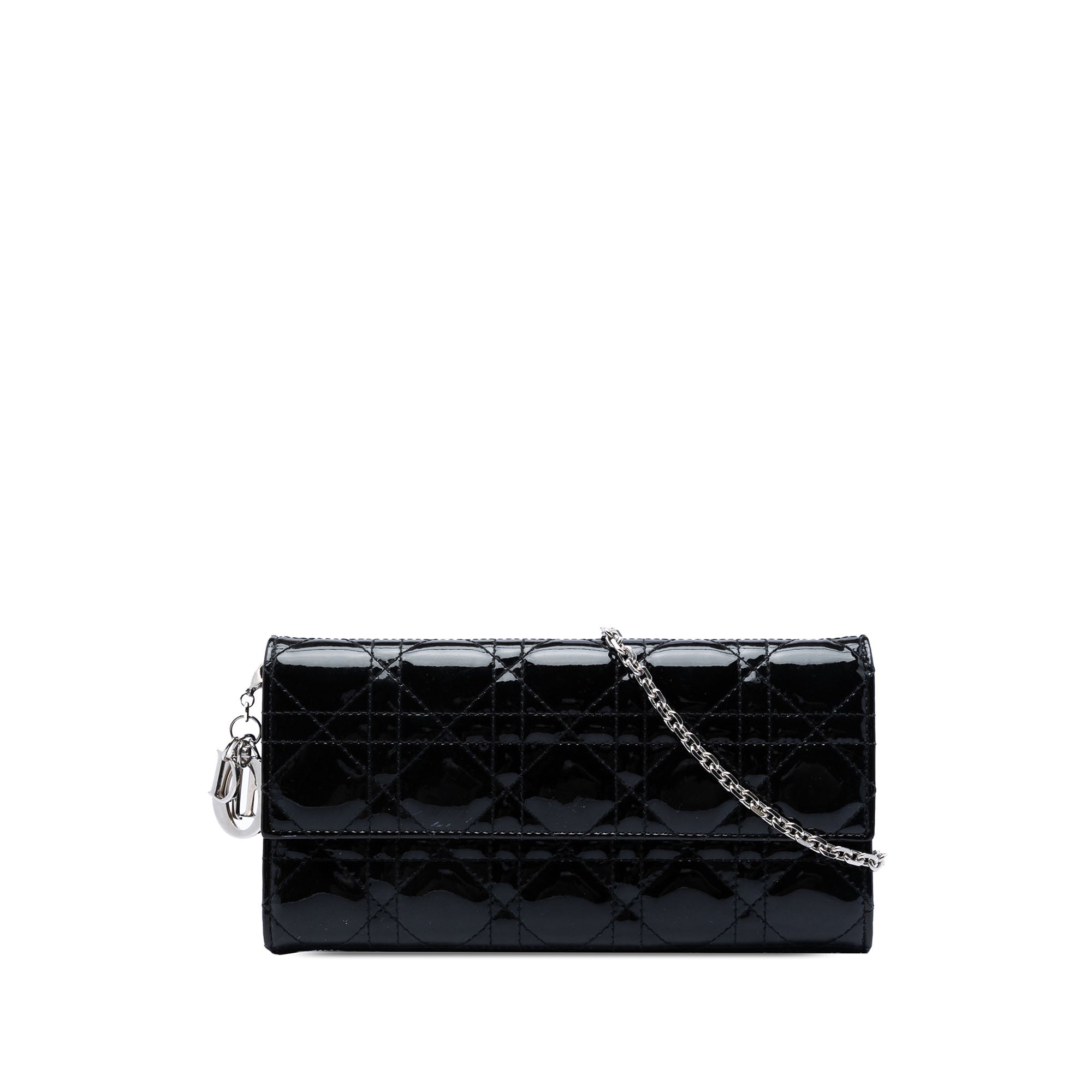 Patent Cannage Lady Dior Wallet On Chain - Image 1
