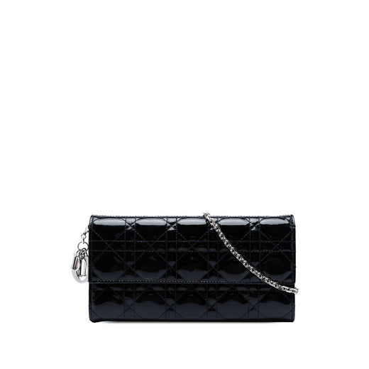 Patent Cannage Lady Dior Wallet On Chain - Image 1
