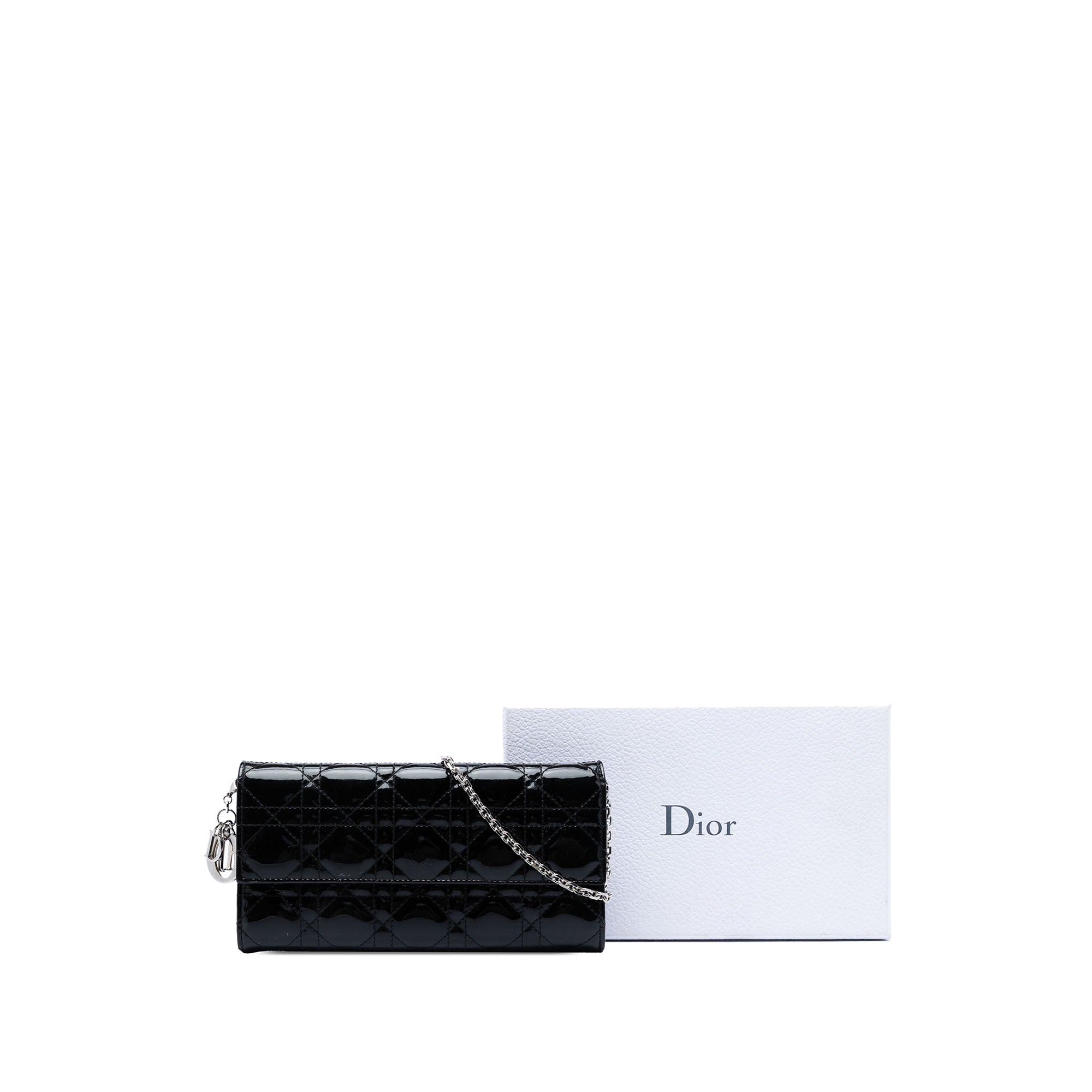 Patent Cannage Lady Dior Wallet On Chain - Image 7