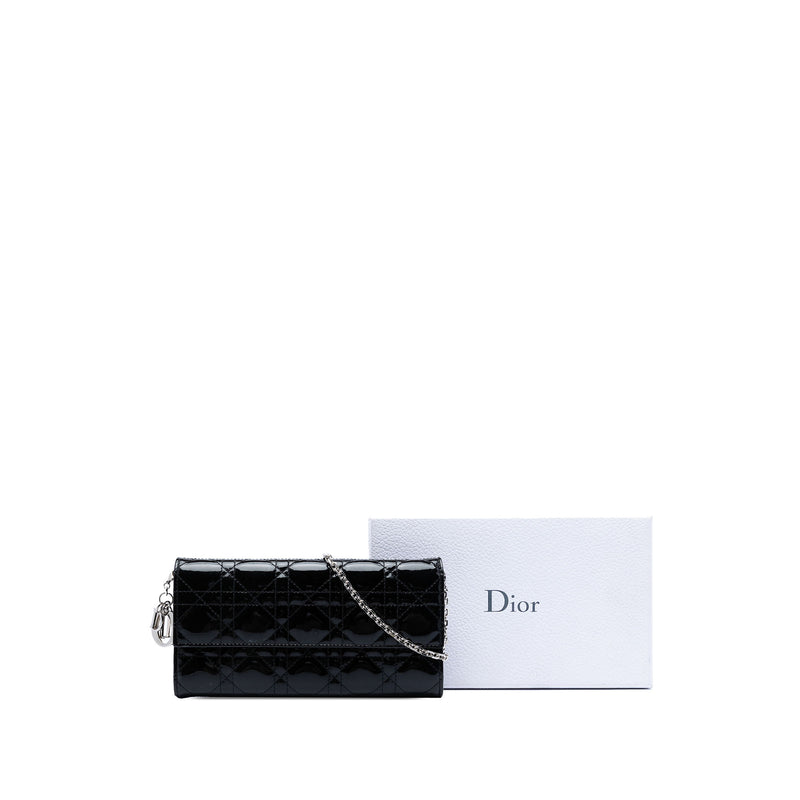 Patent Cannage Lady Dior Wallet On Chain - Image 7