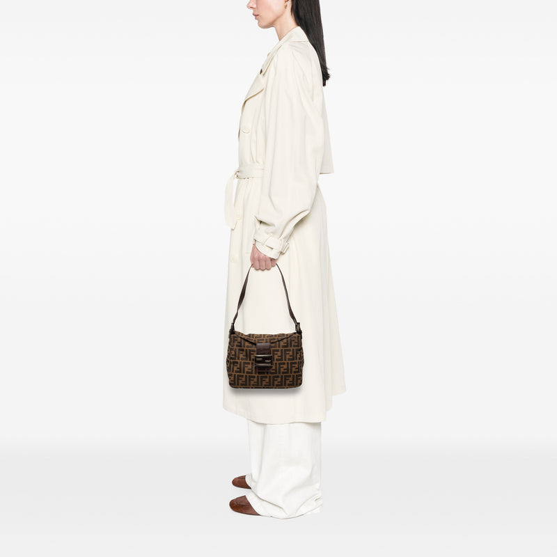 Zucca Canvas Double Flap Shoulder Bag - Image 8