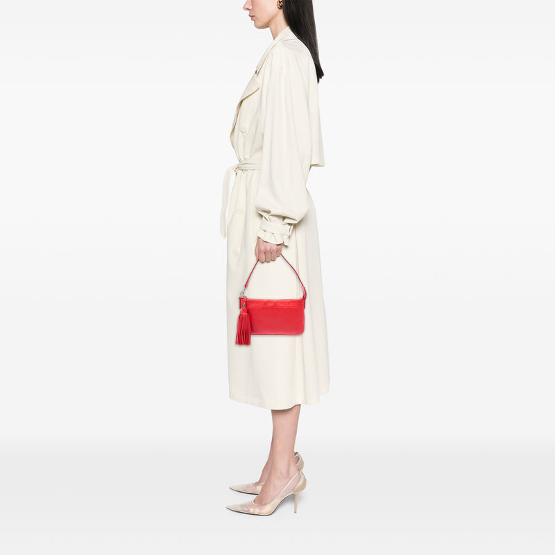 Zucchino Embossed Nappa Tassel Handbag - Image 6