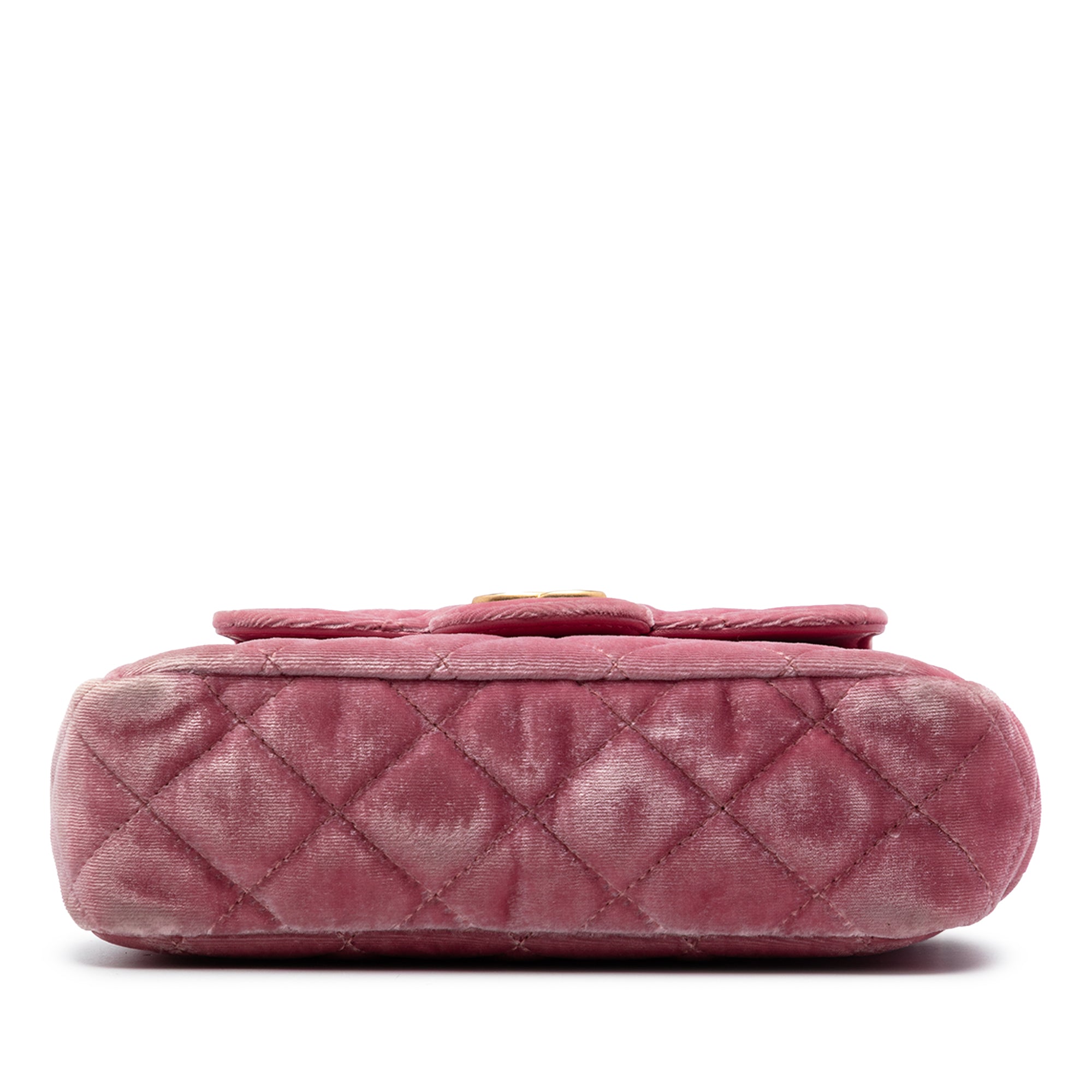 Small Quilted Velvet Wavy CC Hobo - Image 3