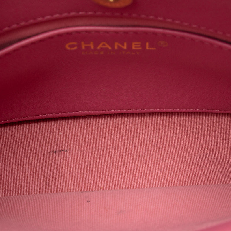 Small Quilted Velvet Wavy CC Hobo - Image 4