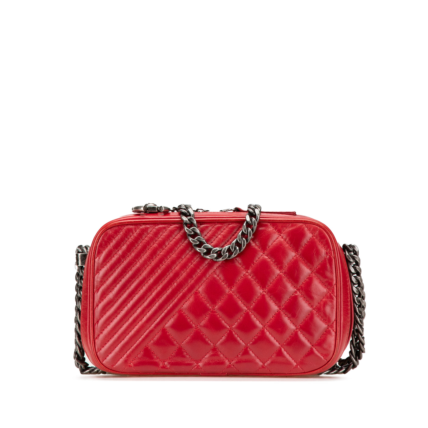 Small Quilted Glazed Calfskin Coco Boy Camera Bag - Image 1