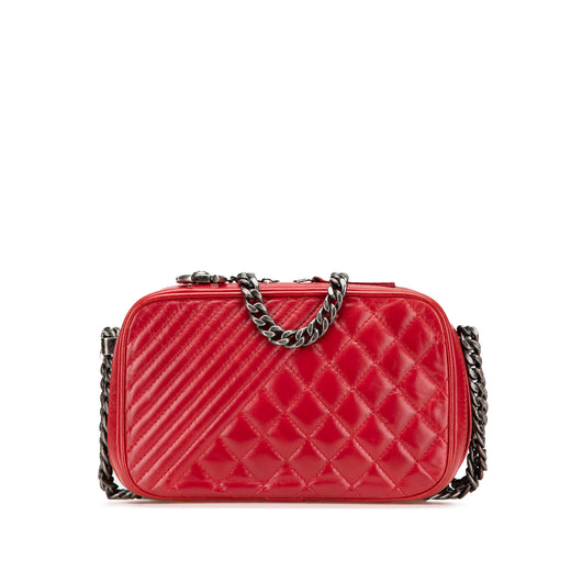 Small Quilted Glazed Calfskin Coco Boy Camera Bag - Image 1