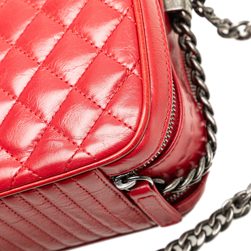 Small Quilted Glazed Calfskin Coco Boy Camera Bag - Image 11