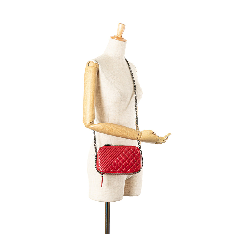 Small Quilted Glazed Calfskin Coco Boy Camera Bag - Image 14