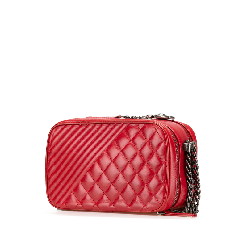 Small Quilted Glazed Calfskin Coco Boy Camera Bag - Image 2