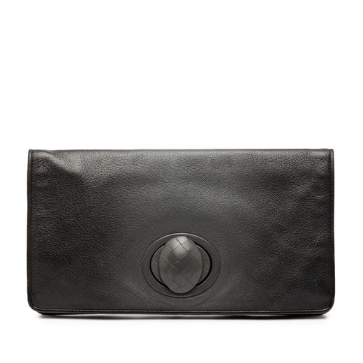 Leather Turn Lock Clutch - Image 1