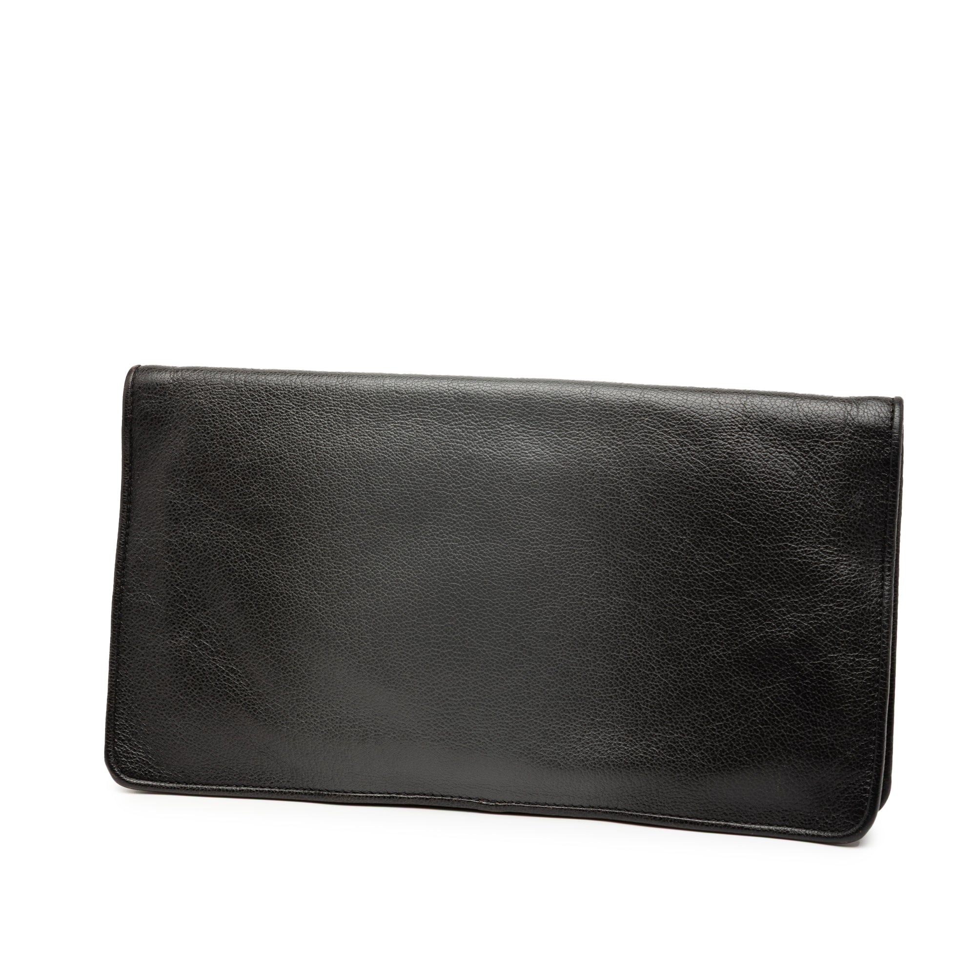Leather Turn Lock Clutch - Image 2