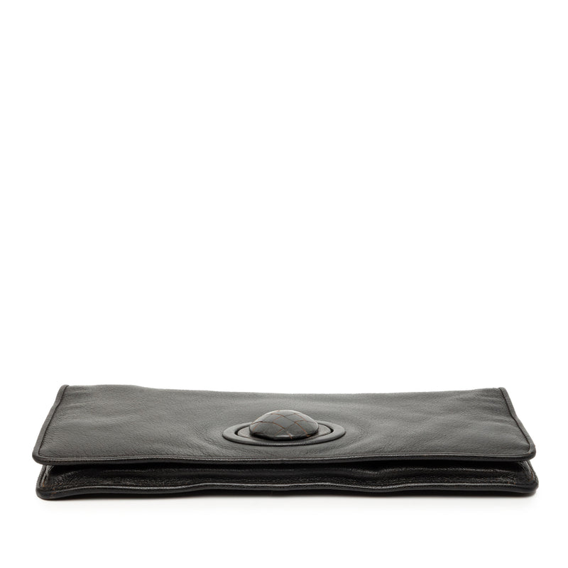 Leather Turn Lock Clutch - Image 3