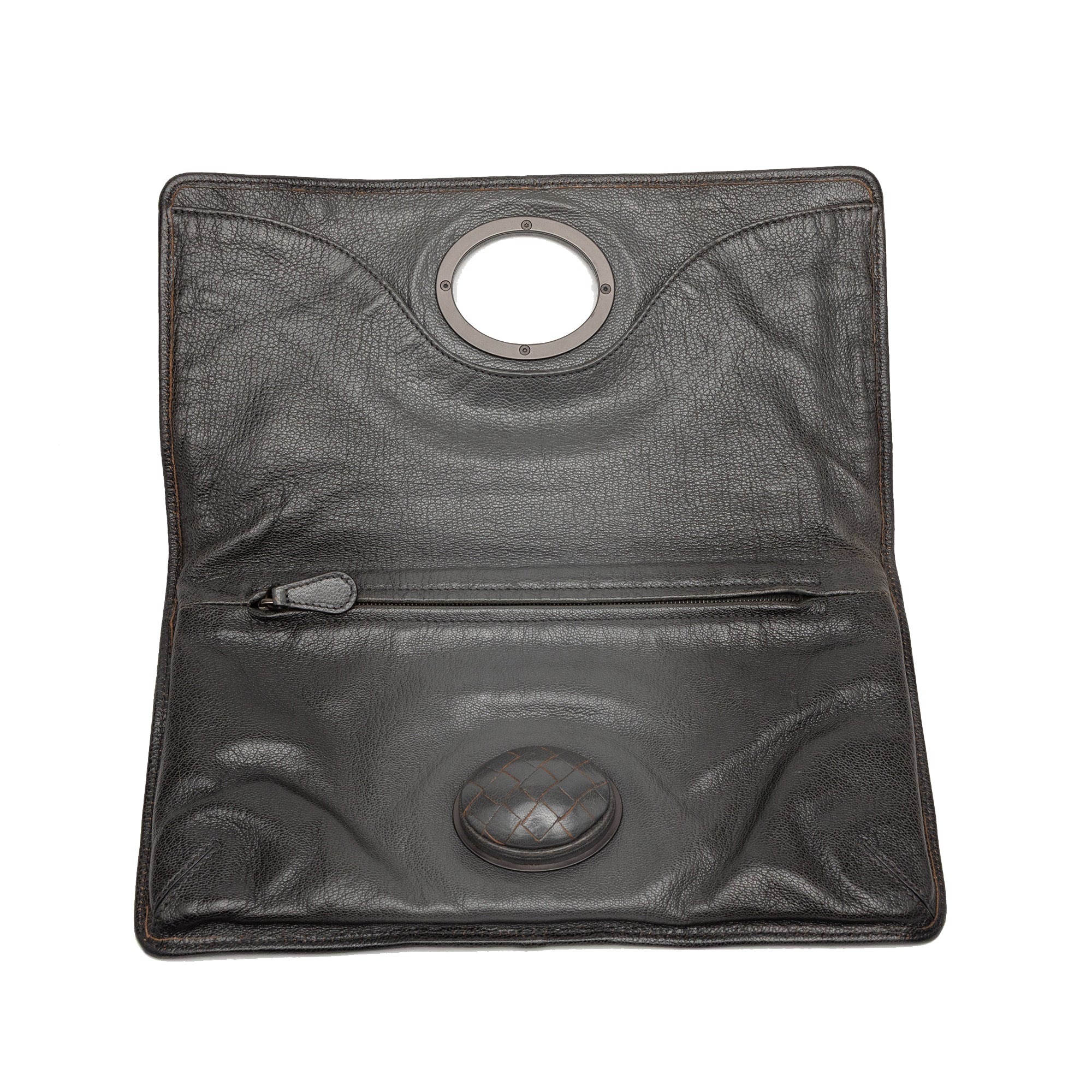 Leather Turn Lock Clutch - Image 4
