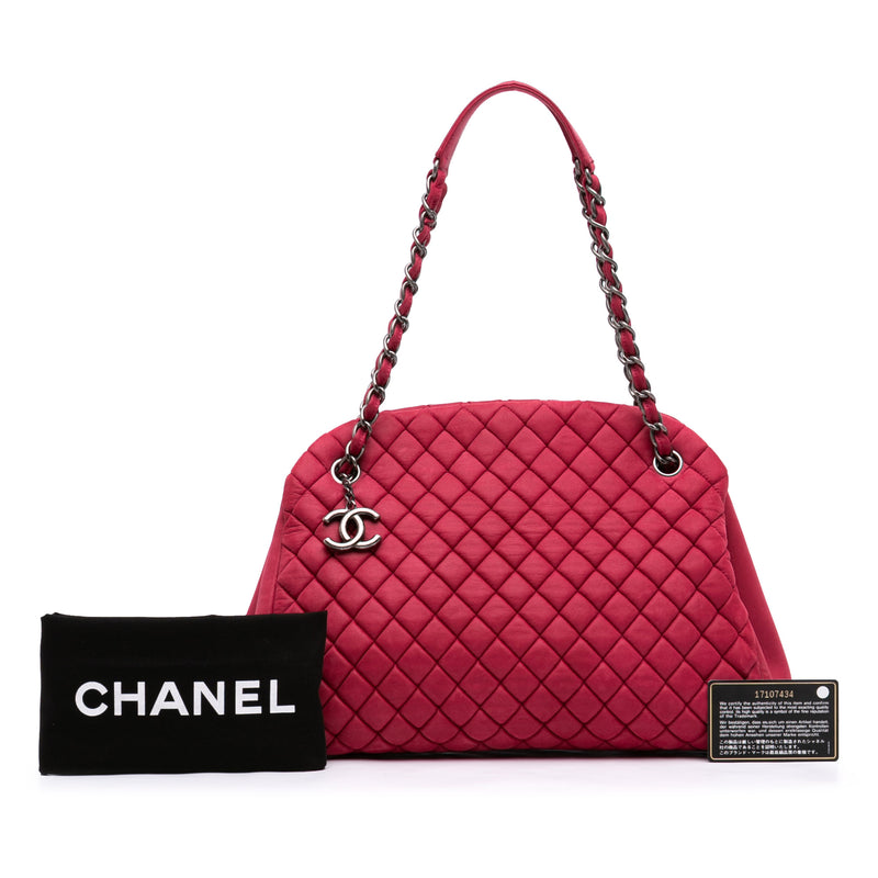 Large Quilted Lambskin Just Mademoiselle Bowling Bag - Image 7