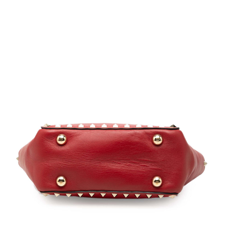 Mini Grained Calfskin Rockstud Trapeze Satchel - Image 3