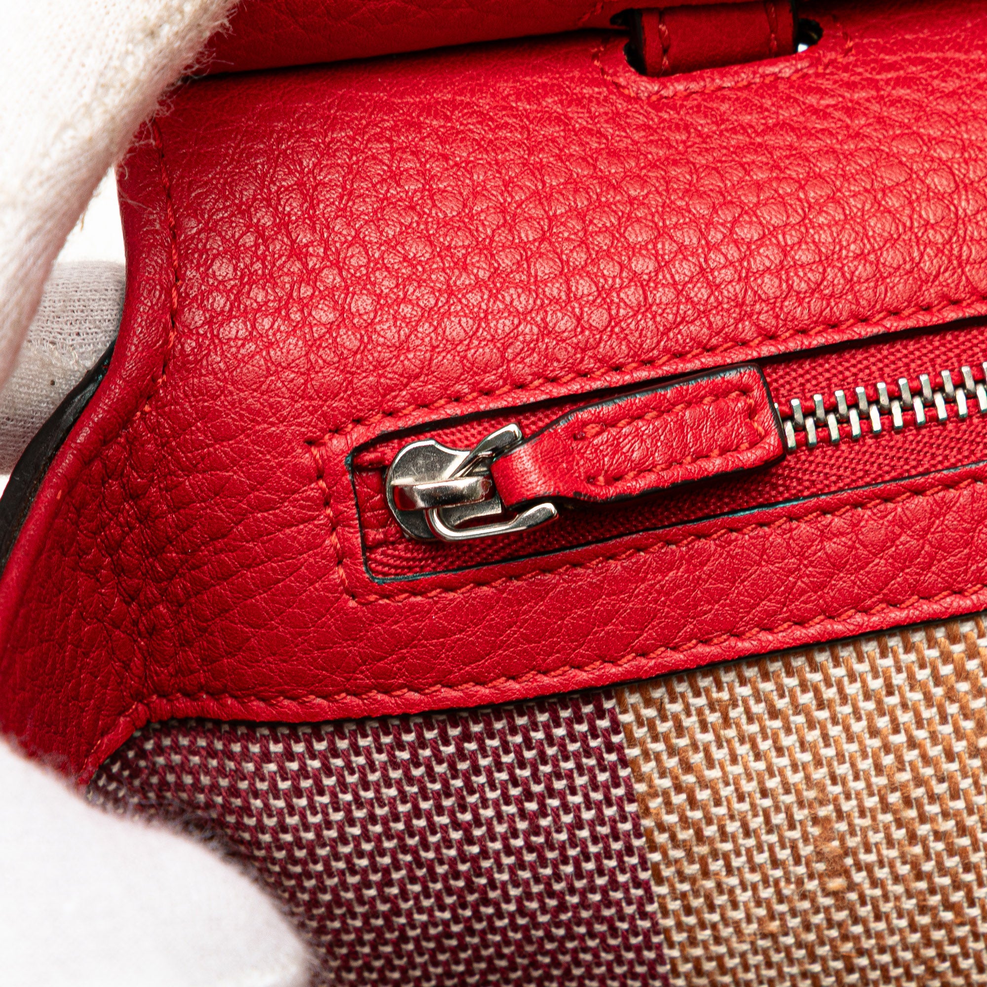 Small Calfskin Bamboo Daily Satchel - Image 5