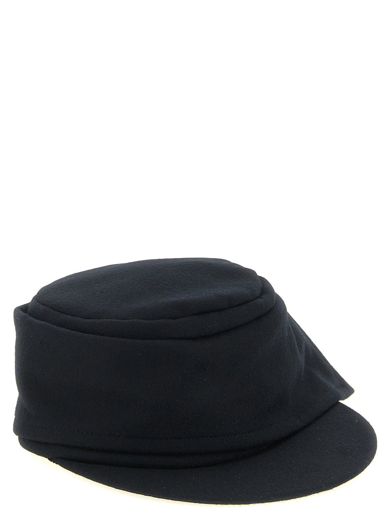 Yohji Yamamoto Asymmetrical Deconstructed Bucket Hat — Black