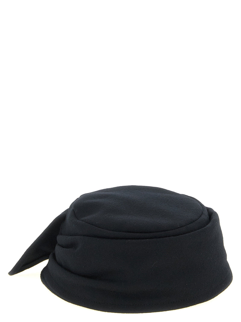Yohji Yamamoto Asymmetrical Deconstructed Bucket Hat — Black