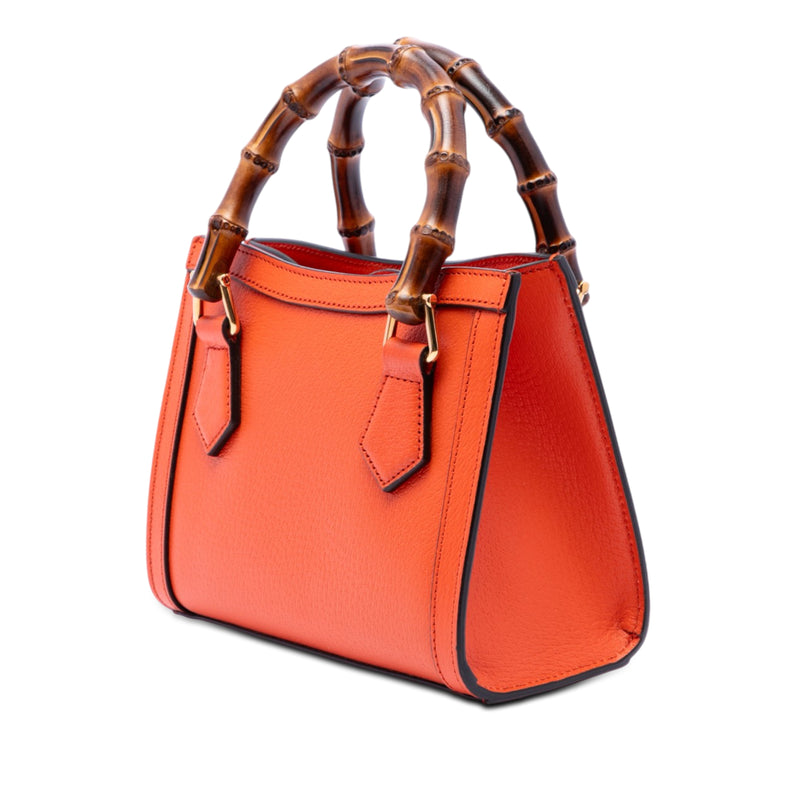 Mini Calfskin Bamboo Diana Satchel - Image 2