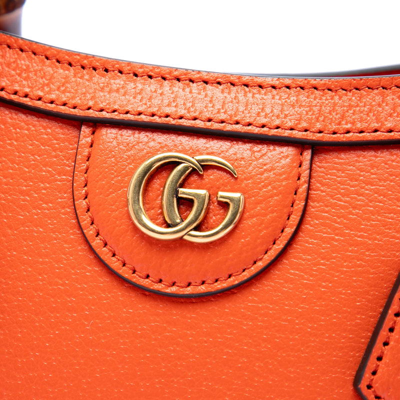 Mini Calfskin Bamboo Diana Satchel - Image 5