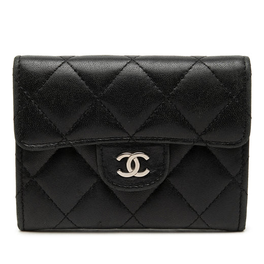 Classic Lambskin Flap Card Holder - Image 1