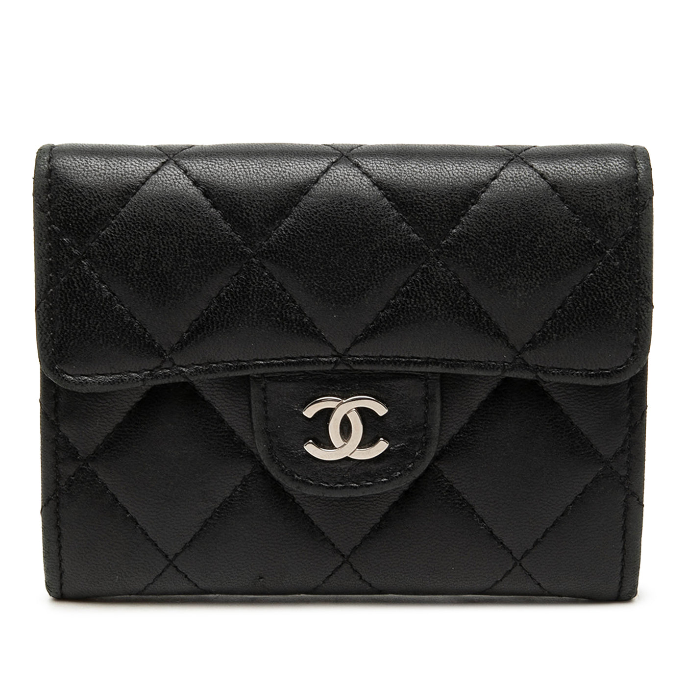 Classic Lambskin Flap Card Holder - Image 1