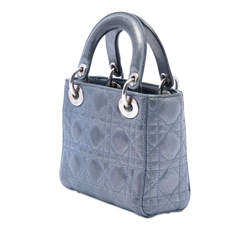 Mini Iridescent Lambskin Cannage Lady Dior - Image 2