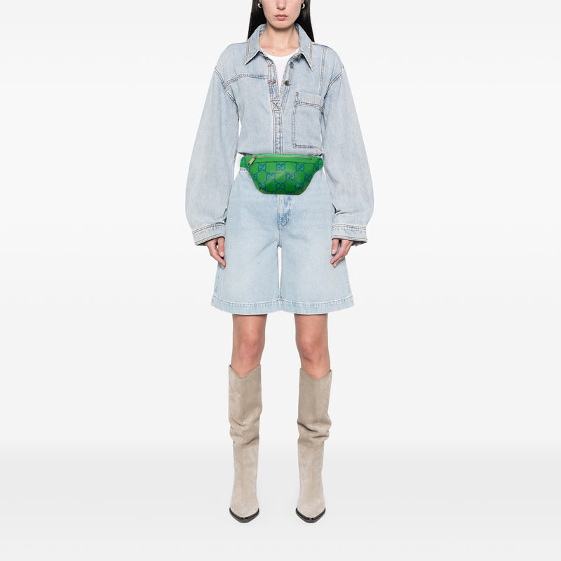 Bicolor GG Embossed Perforated Calfskin Belt Bag - Image 7