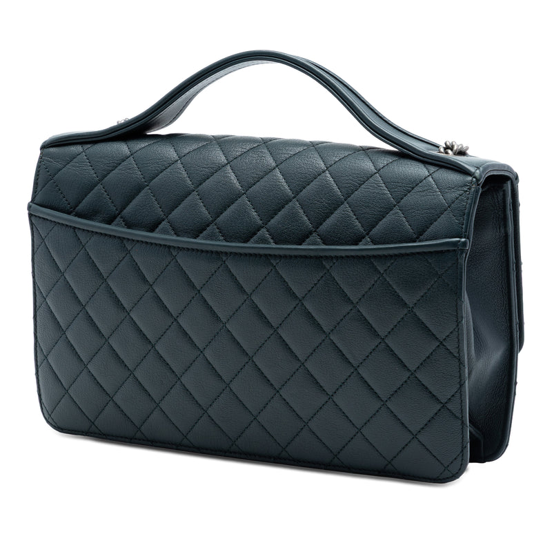Medium Quilted Goatskin CC University Flap - Image 2