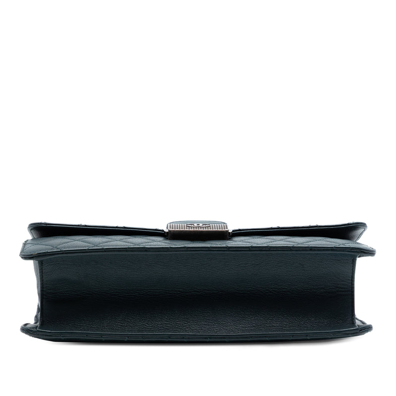 Medium Quilted Goatskin CC University Flap - Image 3
